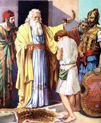 Prophet Samuel annointing David son of Jesse
